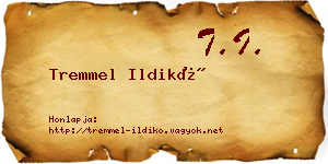 Tremmel Ildikó névjegykártya